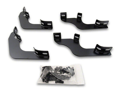 RedRock 5-Inch Oval Bent End Side Step Bars; Black (21-25 Bronco 2-Door)