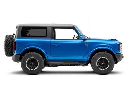 RedRock 5-Inch Oval Bent End Side Step Bars; Black (21-25 Bronco 2-Door)