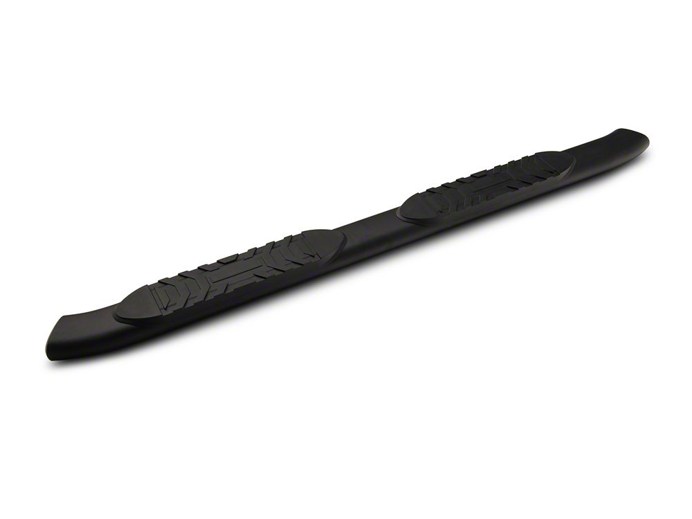 RedRock 5-Inch Oval Bent End Side Step Bars; Black (21-25 Bronco 4-Door)