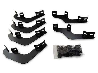 RedRock 5-Inch Oval Bent End Side Step Bars; Black (21-25 Bronco 4-Door)
