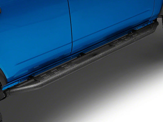RedRock Side Armor with Step Pads; Textured Black (21-25 Bronco 4-Door)