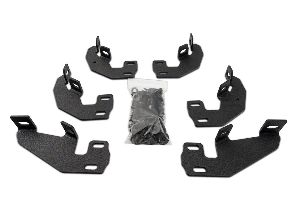 RedRock Side Armor with Step Pads; Textured Black (21-25 Bronco 4-Door)