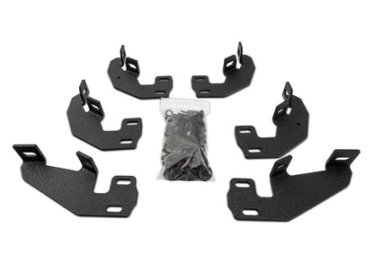 RedRock Side Armor with Step Pads; Textured Black (21-25 Bronco 4-Door)