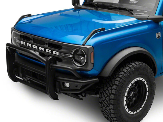 RedRock HD Tubular Front Bumper with LED Fog Lights and Grille Guard (21-25 Bronco, Excluding Raptor)