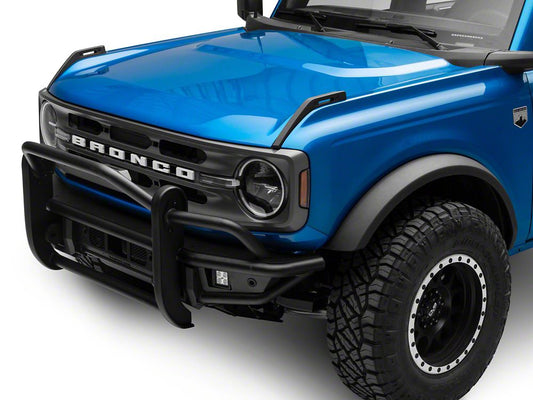 RedRock HD Tubular Front Bumper with LED Fog Lights, Grille Guard and Skid Plate (21-25 Bronco, Excluding Raptor)