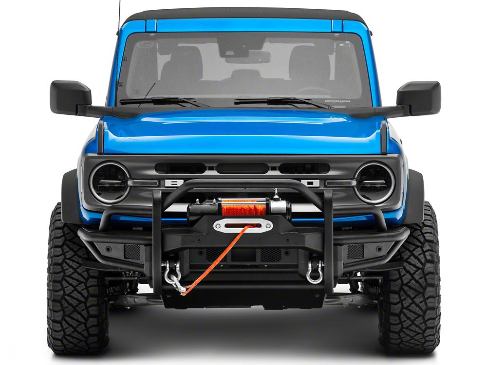 RedRock HD Tubular Front Winch Mount Bumper with Grille Guard and Skid Plate (21-25 Bronco, Excluding Raptor)