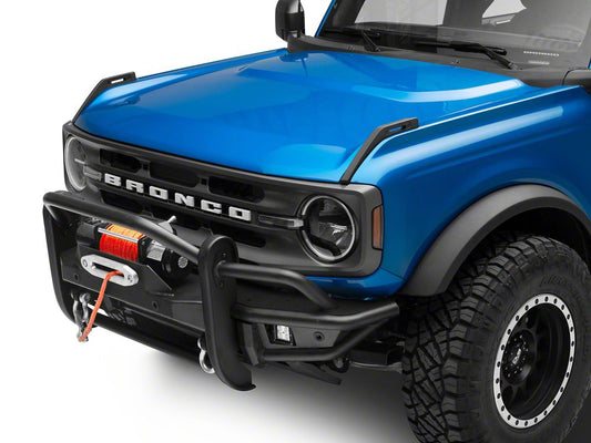 RedRock HD Tubular Front Winch Mount Bumper with LED Fog Lights and Grille Guard (21-25 Bronco, Excluding Raptor)