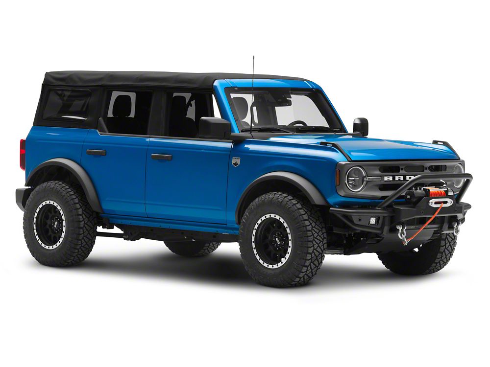 RedRock HD Tubular Front Winch Mount Bumper with LED Fog Lights and Skid Plate (21-25 Bronco, Excluding Raptor)