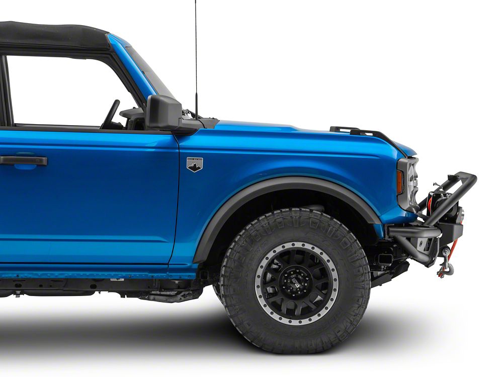 RedRock HD Tubular Front Winch Mount Bumper with LED Fog Lights and Skid Plate (21-25 Bronco, Excluding Raptor)