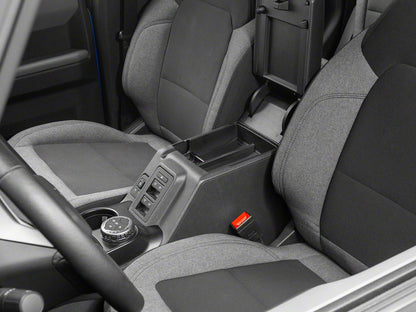 RedRock Arm Rest Lower Storage Tray; Rubber Coated (21-25 Bronco)
