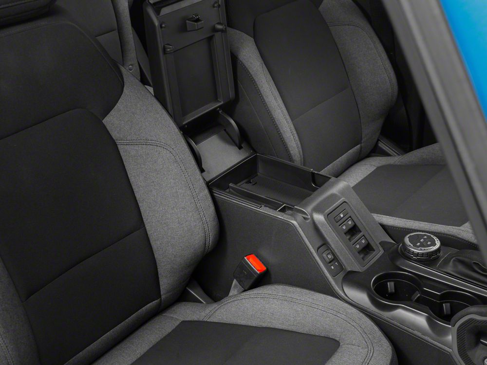 RedRock Arm Rest Storage Tray Set; Rubber Coated (21-25 Bronco)