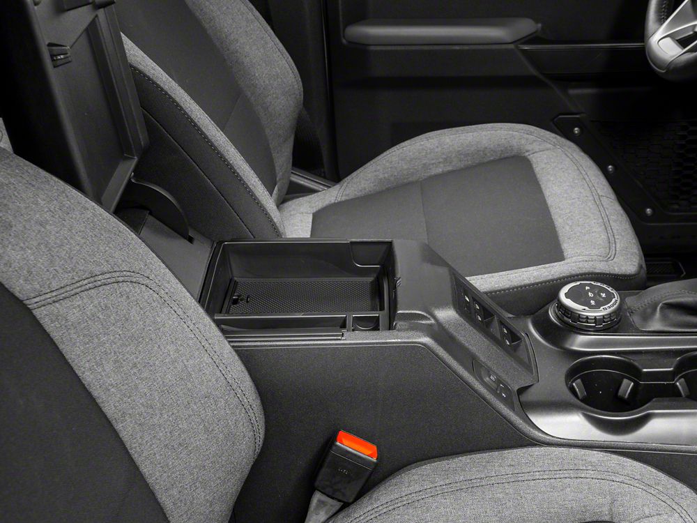 RedRock Arm Rest Storage Tray Set; Rubber Coated (21-25 Bronco)