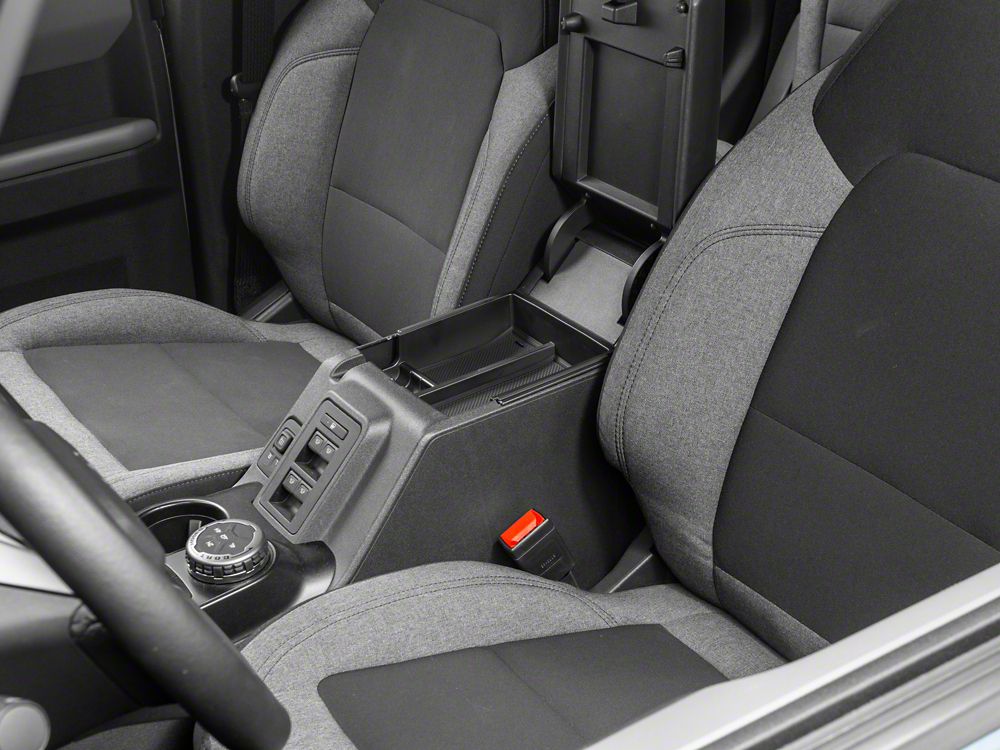 RedRock Arm Rest Storage Tray Set; Rubber Coated (21-25 Bronco)