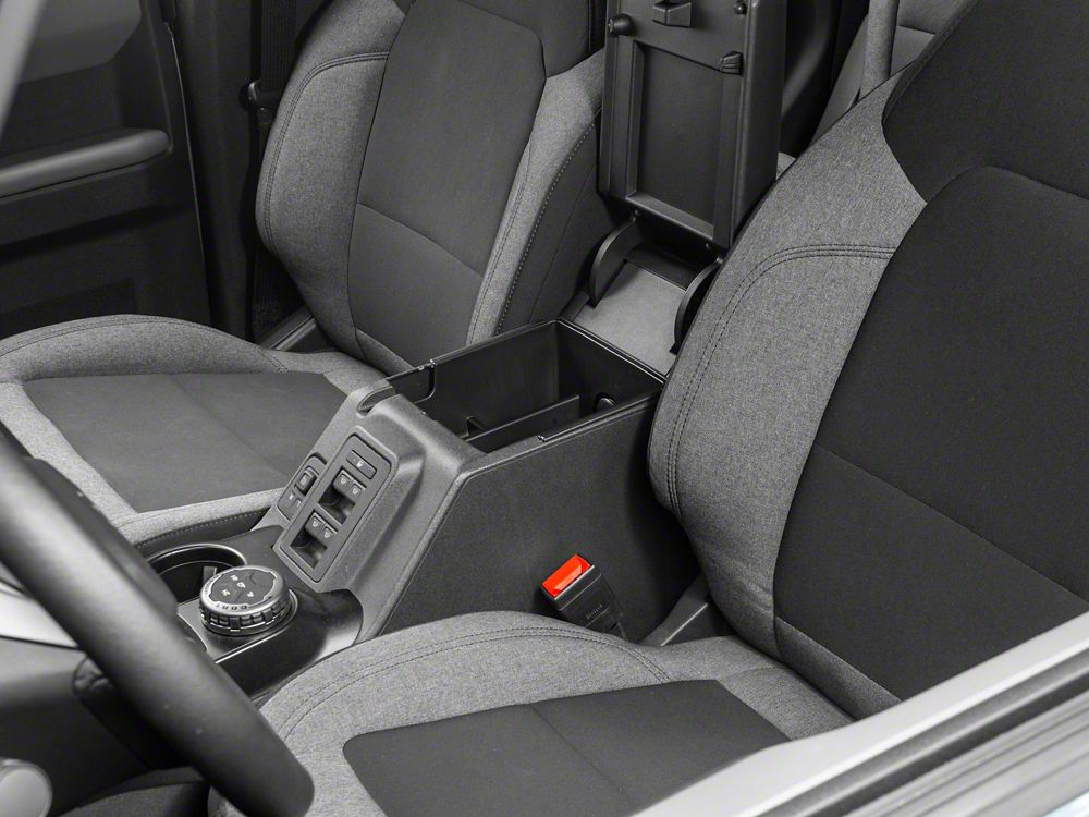 RedRock Arm Rest Storage Tray Set; Rubber Coated (21-25 Bronco)