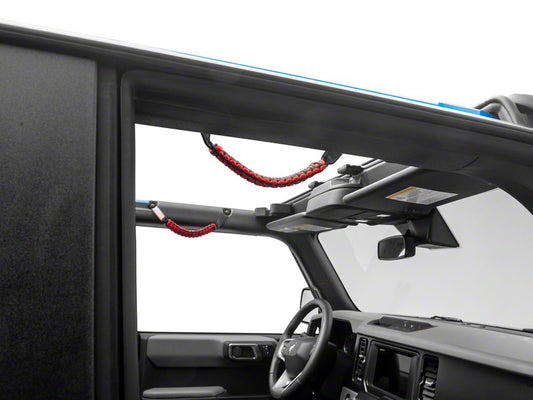 RedRock Paracord Grab Handles; Red (21-25 Bronco)