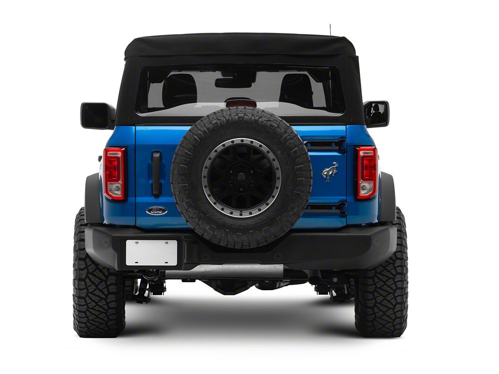 RedRock Tailgate Hinge Trim; Gloss Black (21-25 Bronco)