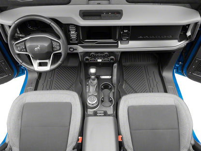 RedRock All-Weather Molded Front and Rear Floor Liners; Black (21-25 Bronco 4-Door)