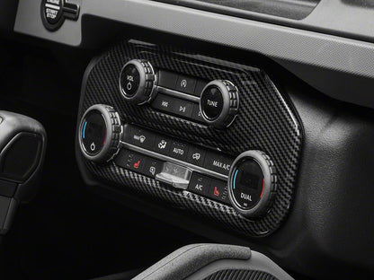 RedRock HAVC/Radio Panel Trim; Carbon Fiber Appearance (21-25 Bronco)
