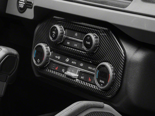 RedRock HAVC/Radio Panel Trim; Carbon Fiber Appearance (21-25 Bronco)