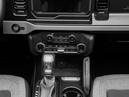 RedRock HAVC/Radio Panel Trim; Carbon Fiber Appearance (21-25 Bronco)