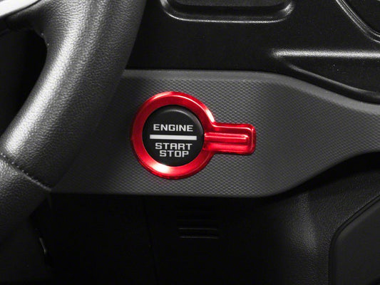 RedRock Billet Start-Stop Button Cover; Red (21-25 Bronco)