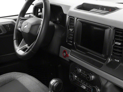 RedRock Billet Start-Stop Button Cover; Red (21-25 Bronco)
