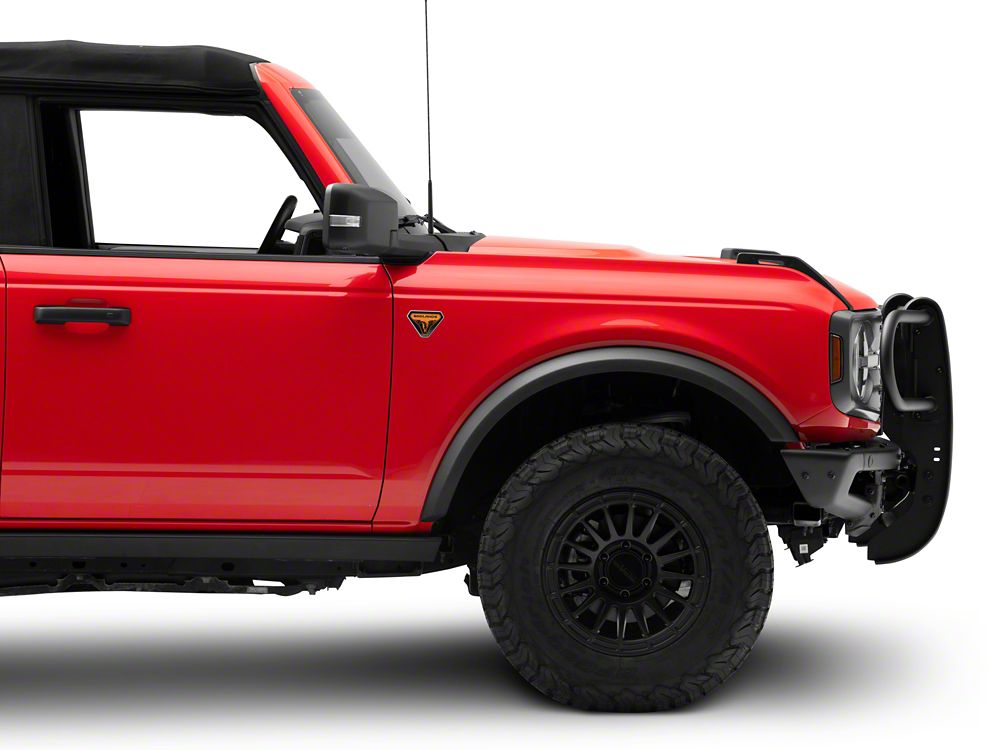 RedRock HD Modular Grille Guard with LED Fog Lights and 20-Inch LED Light Bar; Black (21-25 Bronco, Excluding Raptor)