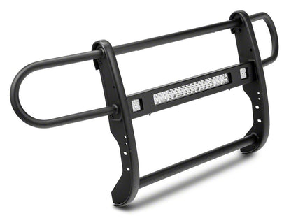 RedRock HD Modular Grille Guard with LED Fog Lights and 20-Inch LED Light Bar; Black (21-25 Bronco, Excluding Raptor)