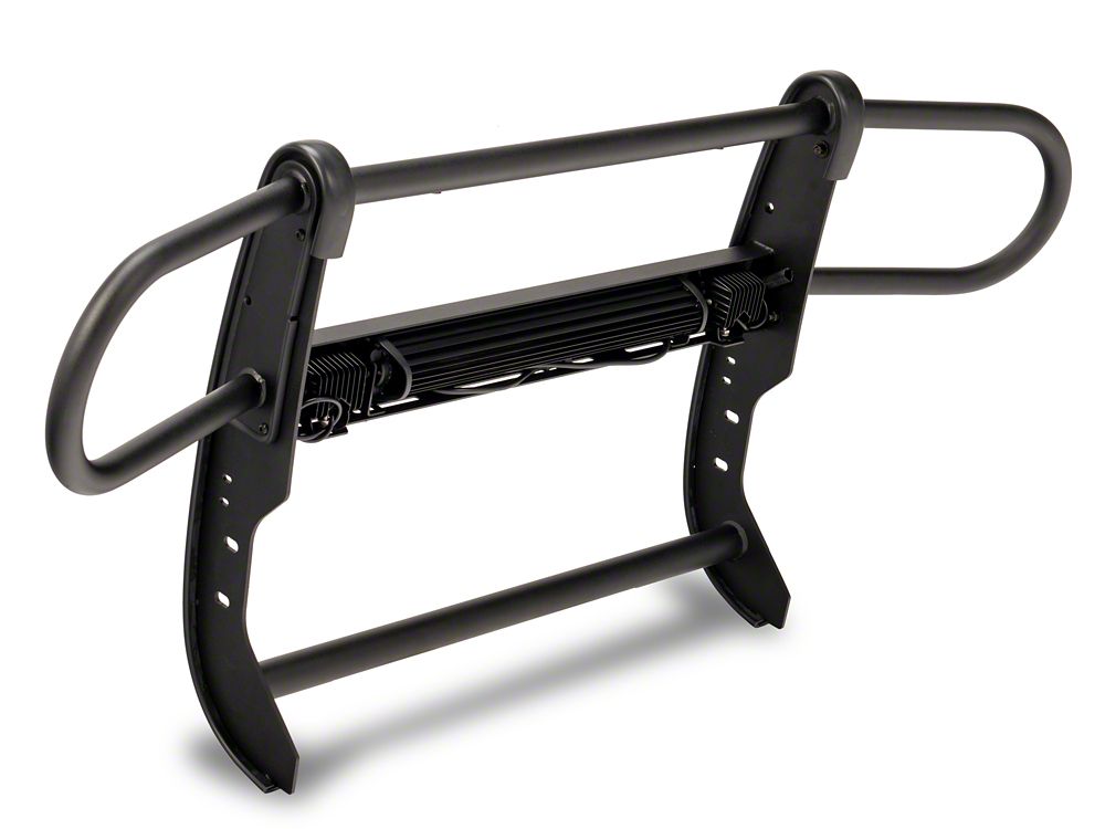 RedRock HD Modular Grille Guard with LED Fog Lights and 20-Inch LED Light Bar; Black (21-25 Bronco, Excluding Raptor)