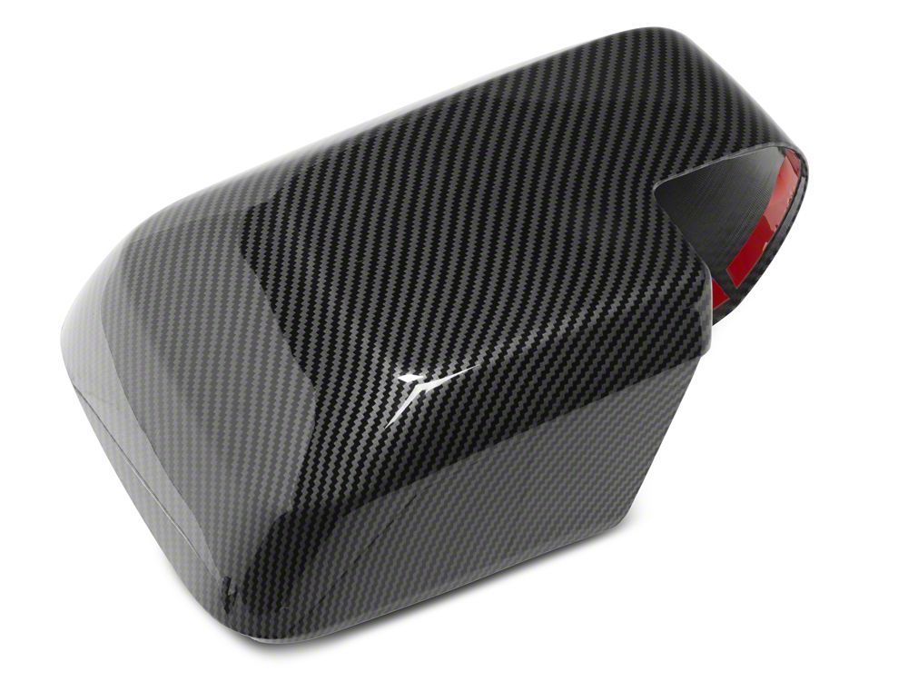 RedRock Mirror Covers; Carbon Fiber (21-25 Bronco)