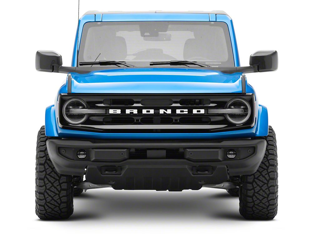 RedRock Mirror Covers; Carbon Fiber (21-25 Bronco)
