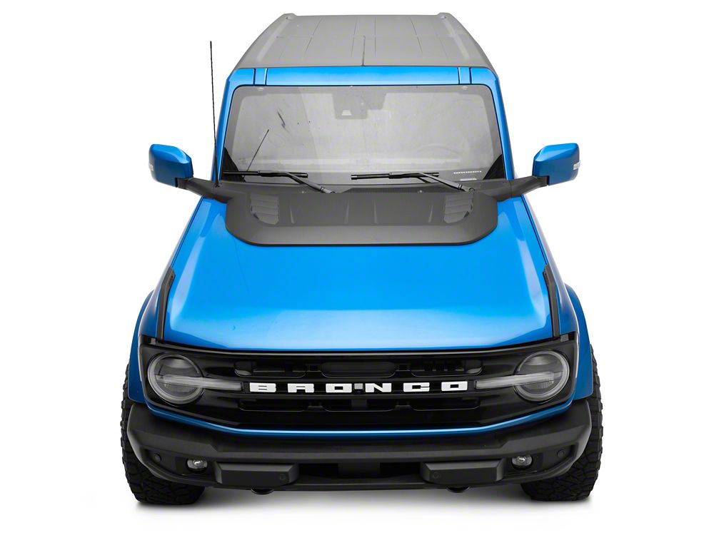 RedRock Hood Scoop; Matte Black (21-25 Bronco)
