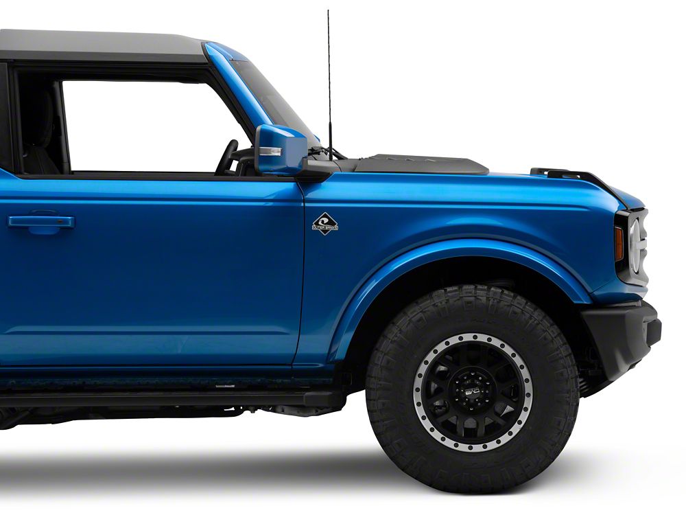 RedRock Hood Scoop; Matte Black (21-25 Bronco)