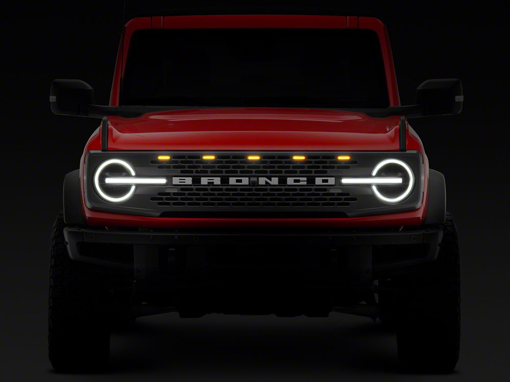 RedRock 5-Piece LED Grille Light Kit (21-25 Bronco Badlands, Wildtrack)