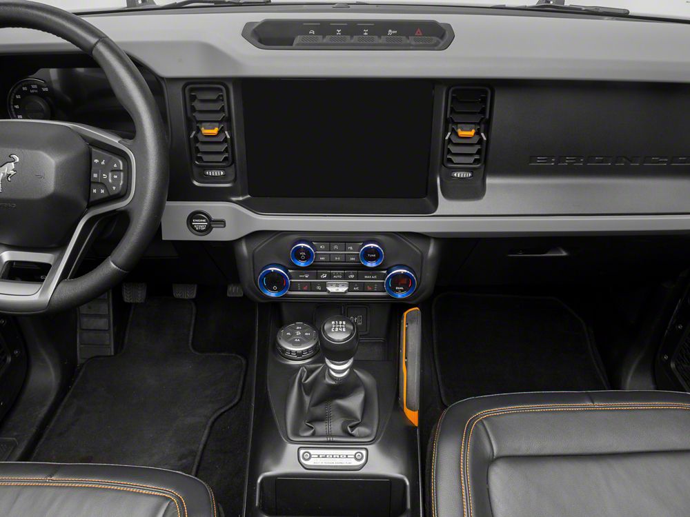 RedRock Billet 4-Piece Console Switch Cover Set; Blue (21-25 Bronco)