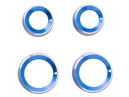 RedRock Billet 4-Piece Console Switch Cover Set; Blue (21-25 Bronco)