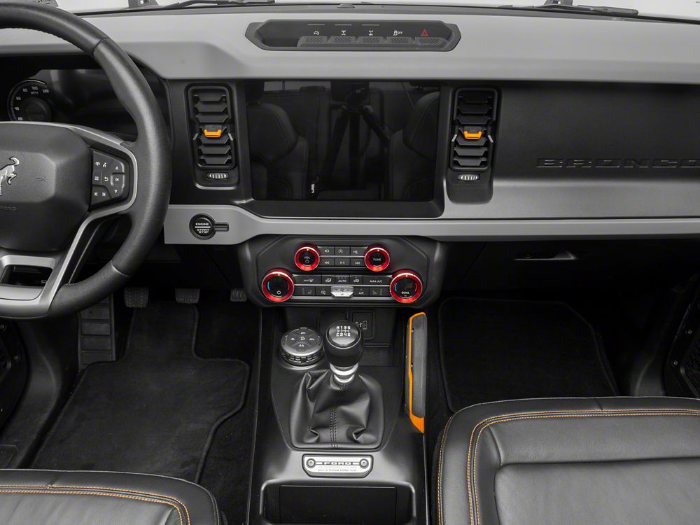 RedRock Billet 4-Piece Console Switch Cover Set; Red (21-25 Bronco)