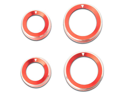RedRock Billet 4-Piece Console Switch Cover Set; Red (21-25 Bronco)