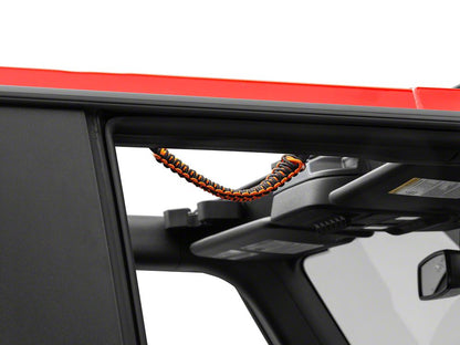RedRock Paracord Grab Handle; Black and Orange (21-25 Bronco)