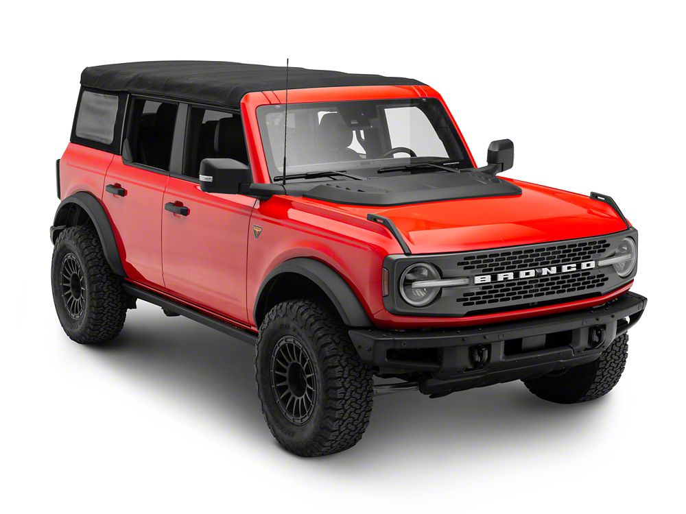 RedRock Hood Vent; Matte Black (21-25 Bronco)