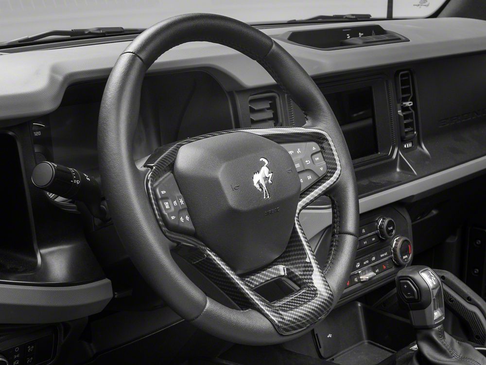 RedRock Steering Wheel Trim; Carbon Fiber (21-25 Bronco)