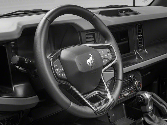 RedRock Steering Wheel Trim; Carbon Fiber (21-25 Bronco)