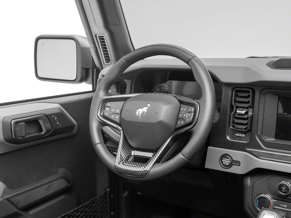 RedRock Steering Wheel Trim; Carbon Fiber (21-25 Bronco)