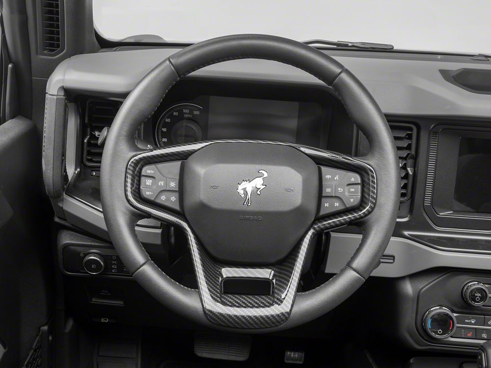 RedRock Steering Wheel Trim; Carbon Fiber (21-25 Bronco)
