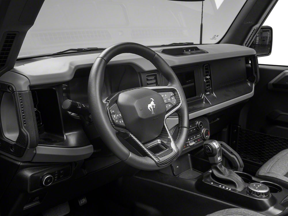 RedRock Steering Wheel Trim; Carbon Fiber (21-25 Bronco)