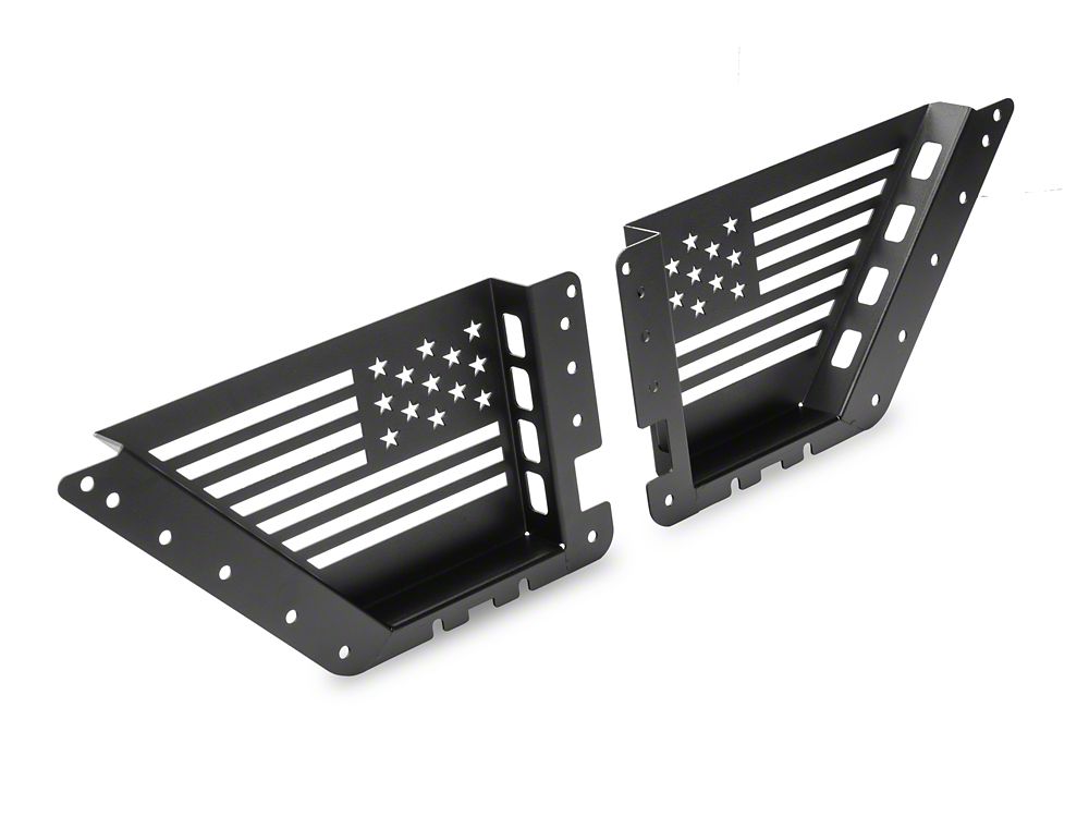 RedRock Aluminum Front Door Storage Panel with Flag Cutout (21-25 Bronco)