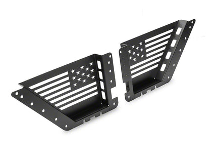 RedRock Aluminum Front Door Storage Panel with Flag Cutout (21-25 Bronco)