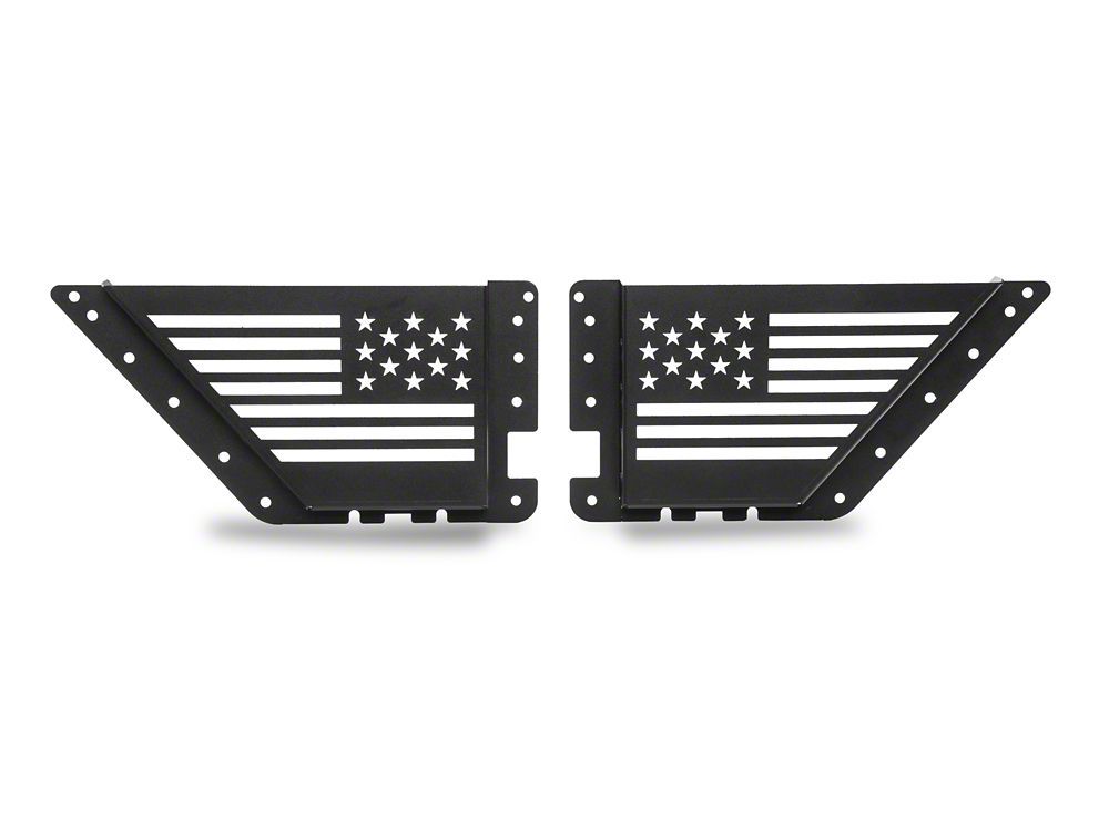 RedRock Aluminum Front Door Storage Panel with Flag Cutout (21-25 Bronco)
