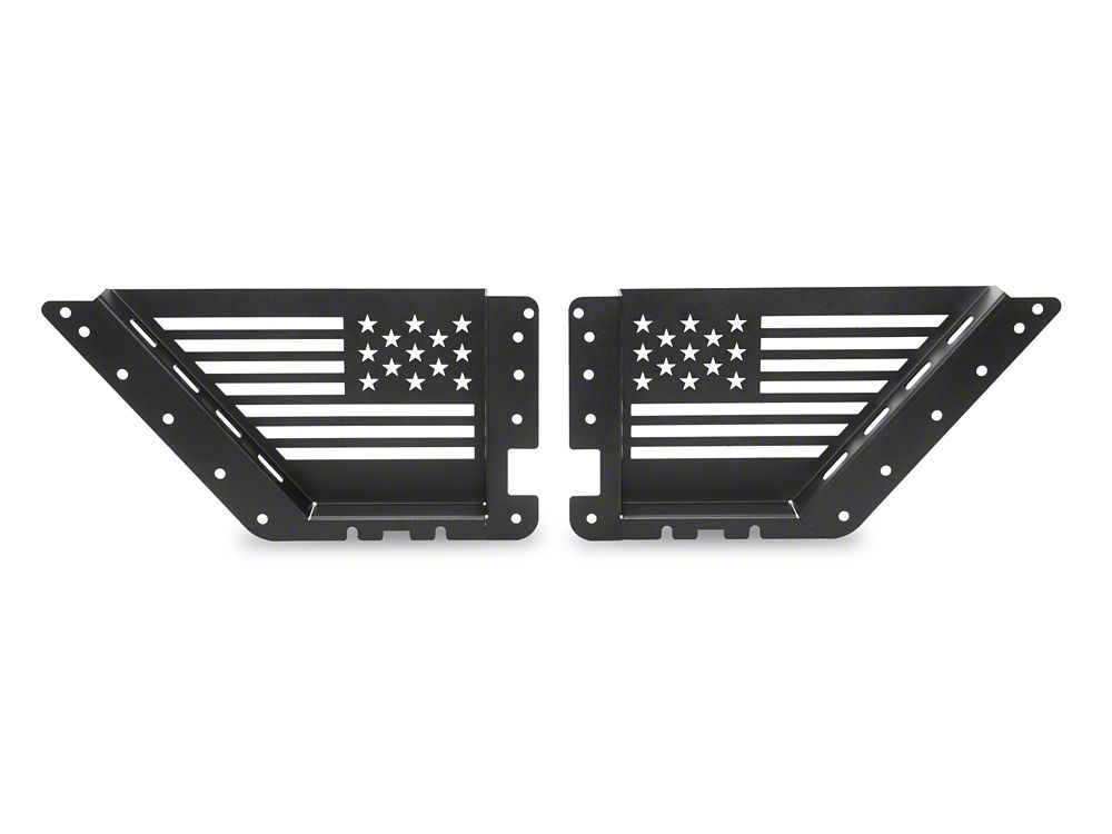 RedRock Aluminum Front Door Storage Panel with Flag Cutout (21-25 Bronco)