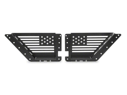 RedRock Aluminum Front Door Storage Panel with Flag Cutout (21-25 Bronco)